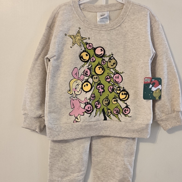 The Grinch Other - Grinch Festive Kids Sweatshirt With Advent Calendar and Pants Set